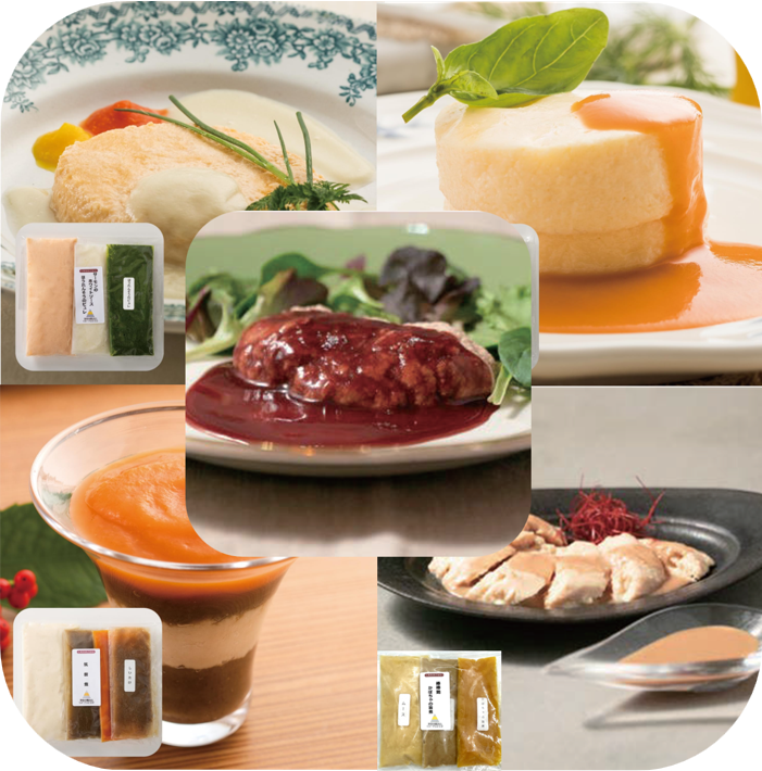 【新商品】しあわせごはん® 彩り主菜5品セット（17％OFF）サーモン・ホタテとエビ・筑前煮・棒棒鶏・本格ソースのハンバーグ