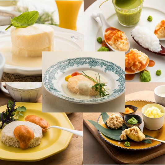 しあわせごはん® リピーター人気 主菜セット5種   (17%OFF)  チキンカレー　サーモンのホワイトソース　ハンバーグ　海老のチリソース　ホタテとエビのオニオンソース